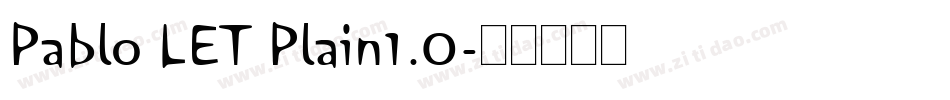 Pablo LET Plain1.0字体转换